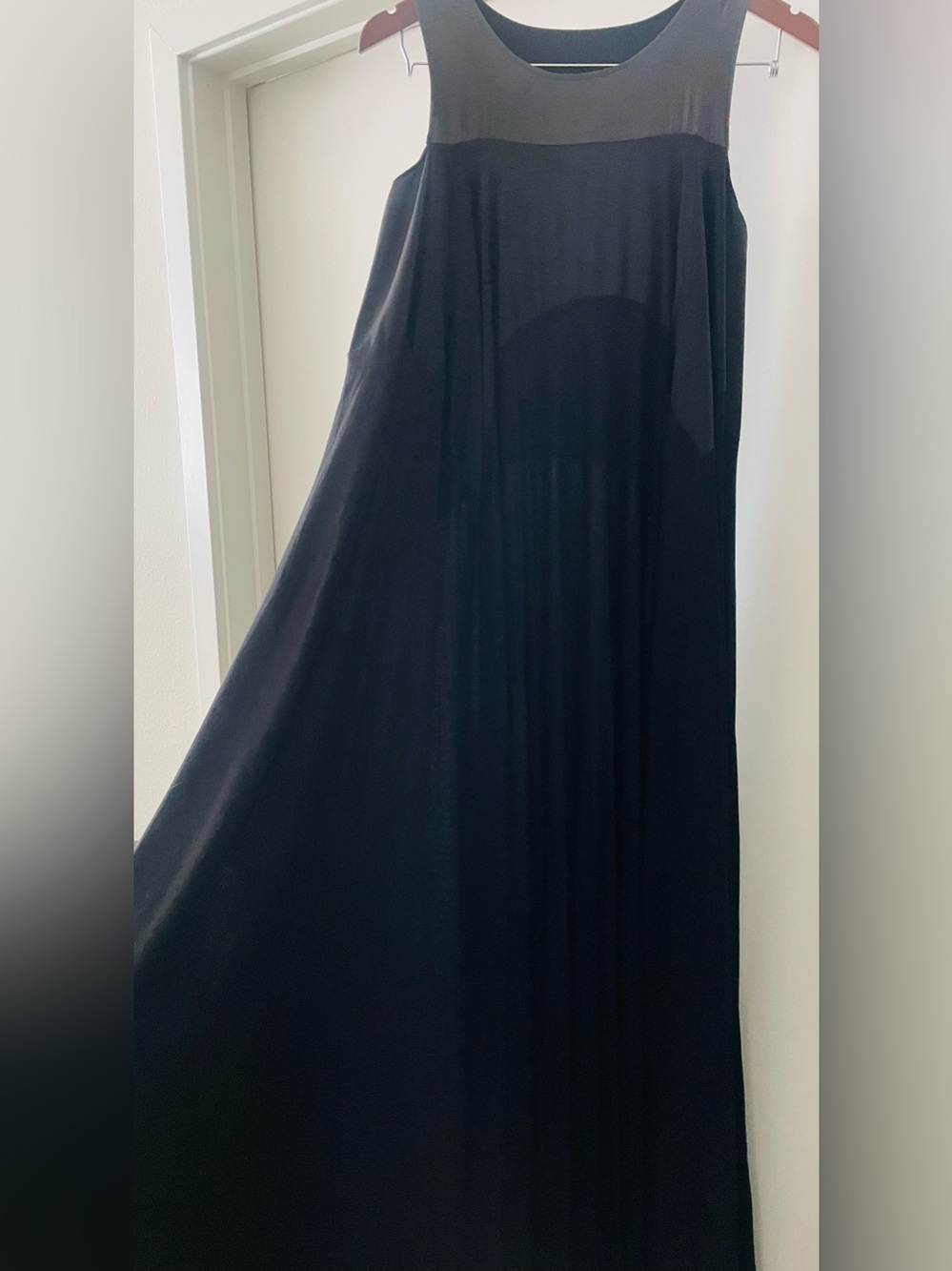 MAISON MARTIN MARGIELA Black Sleeveless Full Wool Double Lined Maxi Dress - Rare - Picture 6 of 9
